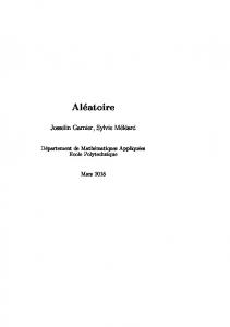 Aléatoire : introduction à la théorie et au calcul des probabilités