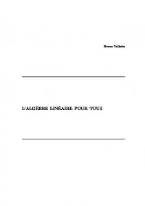 algèbre linéaire pour les nuls