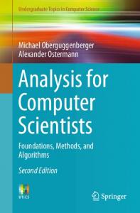 Analysis for Computer Scientists. Foundations, Methods, and Algorithms