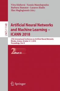 Artificial Neural Networks and Machine Learning – ICANN 2018