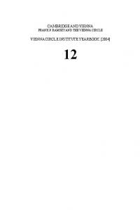 Cambridge and Vienna: Frank P. Ramsey and the Vienna Circle