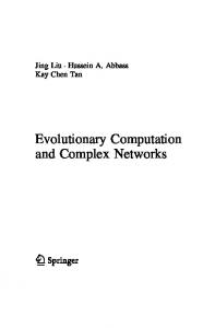 Evolutionary Computation and Complex Networks