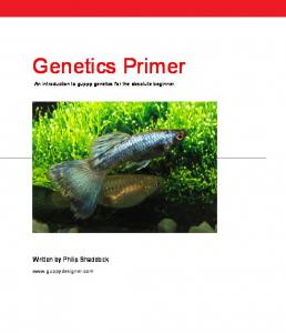 Genetics Primer: An introduction to guppy genetics for the absolute beginner.