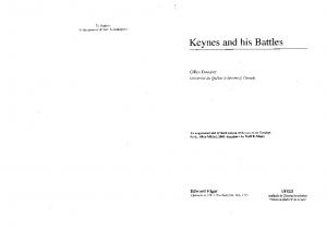 Keynes and His Battles