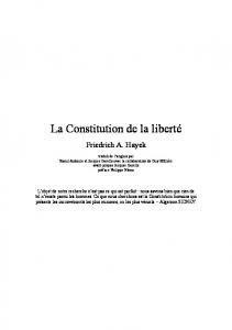 La Constitution de la Liberté