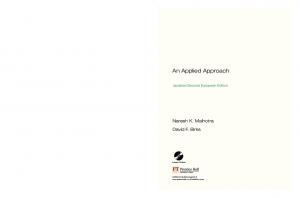 Marketing Research: An Applied Approach