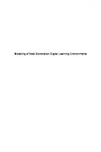 Modeling of Next Generation Digital Learning Environments: Complex Systems Theory