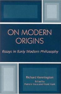 On Modern Origins: Essays in Early Modern Philosophy