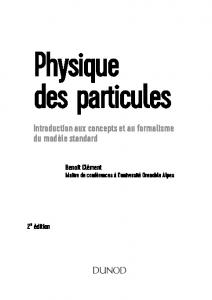 Physique des particules (2ed) (Master Capes Agregation)