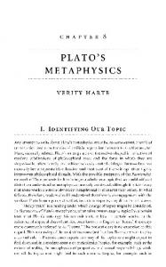 Plato’s Metaphysics [Article from The Oxford Handbook of Plato]