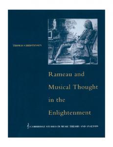 Rameau and Musical Thought in the Enlightenment