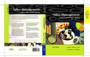 Sales Management: Analysis and Decision Making