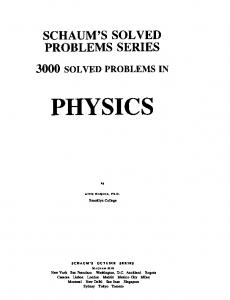 Schaum's 3,000 Solved Problems in Physics