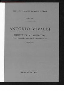 Sonata in mi maggiore. T. 385