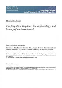 The forgotten kingdom : the archaeology and history of Northern Israel