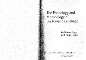 The phonology and morphology of the Navaho language