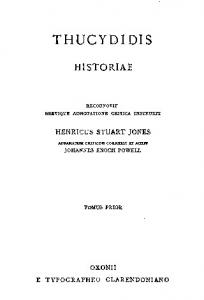 Thucydidis Historiae, Vol. I Books I-IV