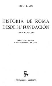 Tito Livio - Historia de Roma desde su fundacion XXXI-XXXV