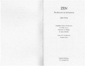 Zen: The Religion of the Samurai